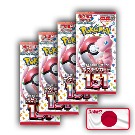 Pokémon 151 Japanese (sv2a) Sealed Booster Packs (X4)